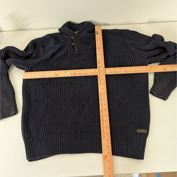 Vintage Polo Ralph Lauren Fisherman Shooting Sweater Mens Sz XXL Blue Military - Picture 9 of 11